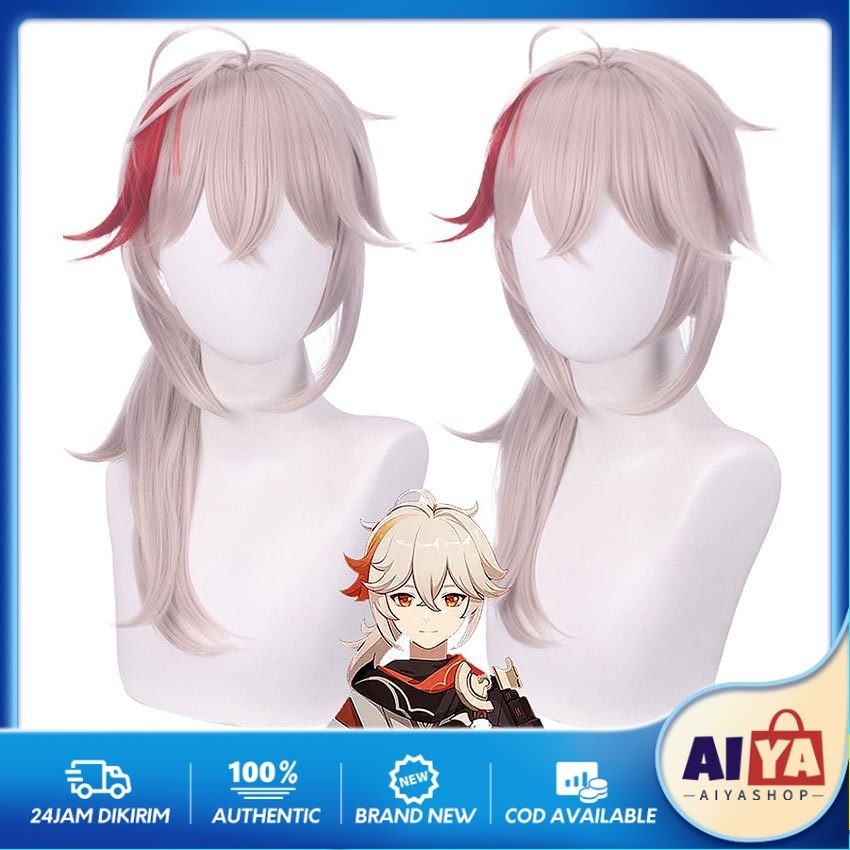 Wig Cosplay Kaedehara Kazuha Genshin Impact Manmei Female
