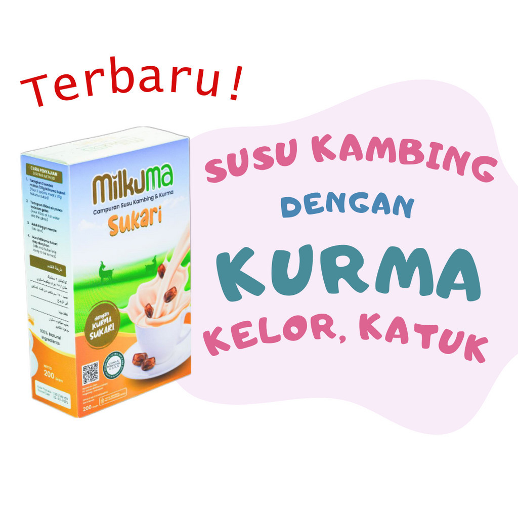 

MILKUMA Susu Kambing Etawa Kurma Sukari Daun Kelor Katuk Nutrisi ASI