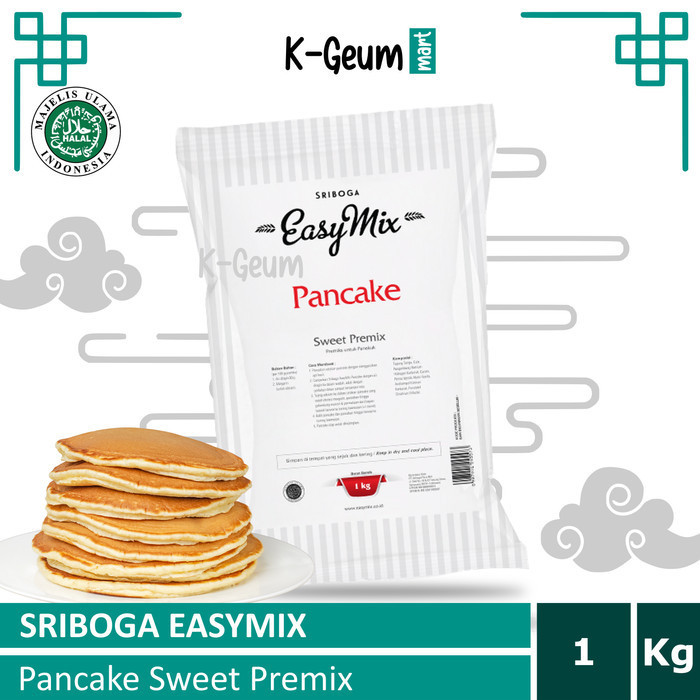 

EASYMIX Tepung Premix Pancake Waffle Menu Praktis Sarapan 1kg - PANCAKE