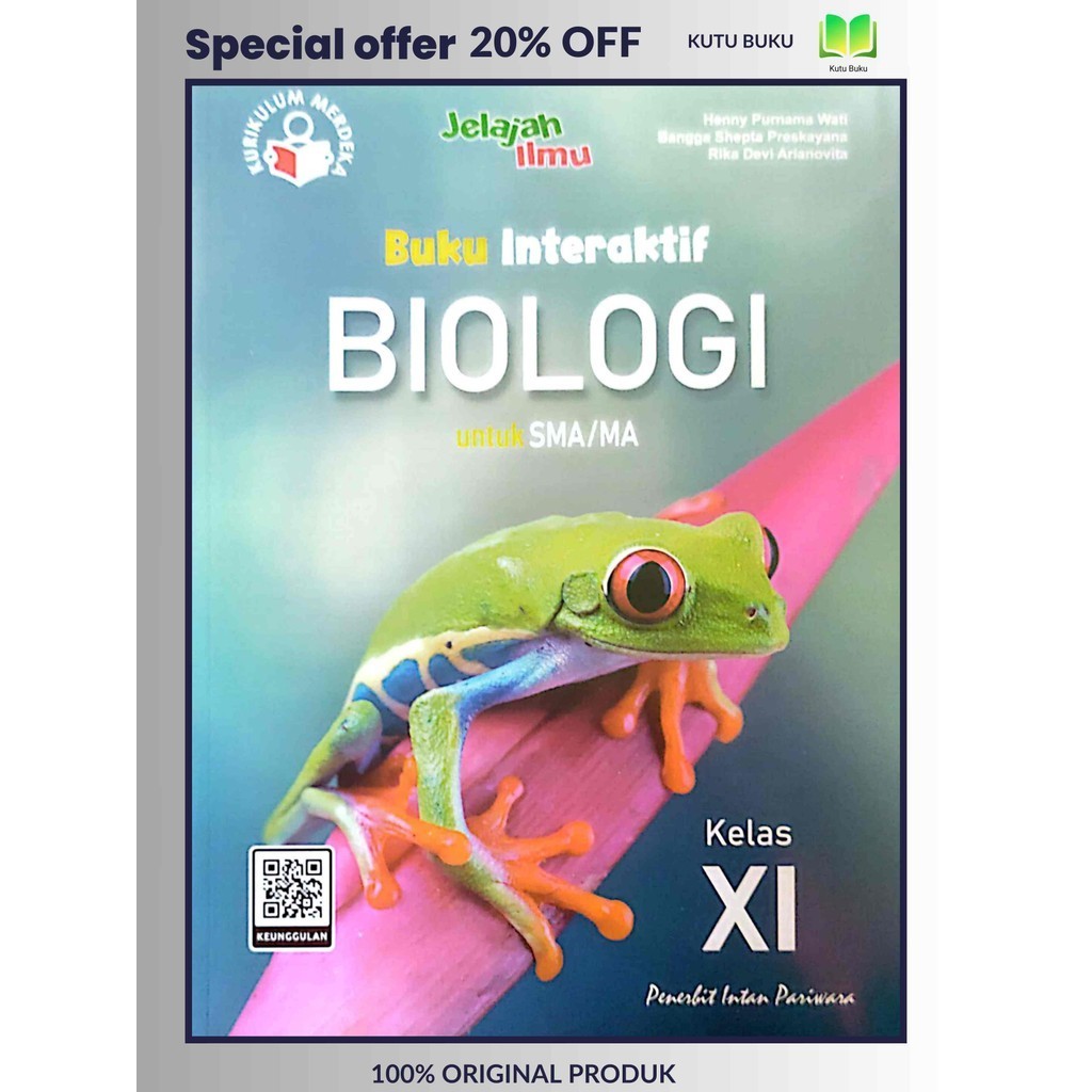 Buku Interaktif BIOLOGI SMA/MA Kelas 11/XI Kurikulum Merdeka Intan pariwara Edisi Baru