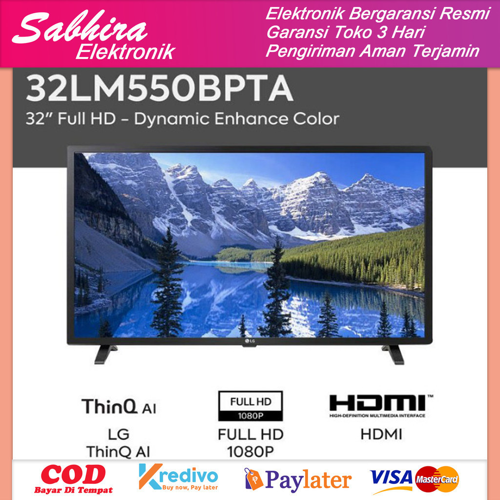 Tv digital led TV LG 32 incH series 32lm550bpta garansi resmi
