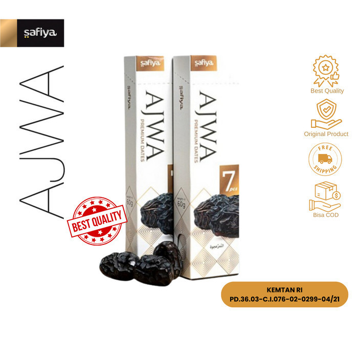 

Kurma Ajwa Al Madinah Kemasan Gift 7 Butir Authentic Safiya Food