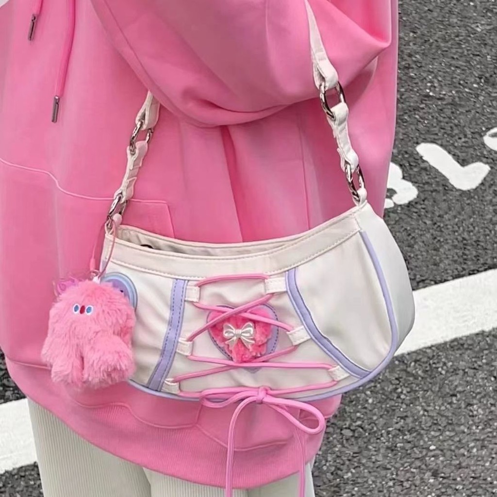 Aroana Bag  Tas Serut "Pesta Keren Manis" Anak Perempuan  Tas Ketiak Baru Desain Ceruk Tas Kecil Bah