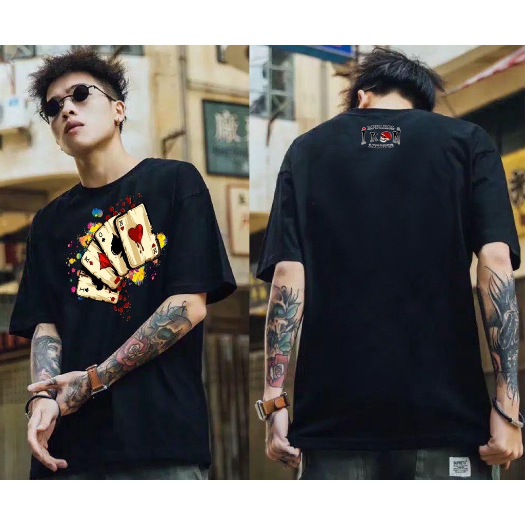 Kaos Premium Pria Tshirt Distro Icon Remi Card