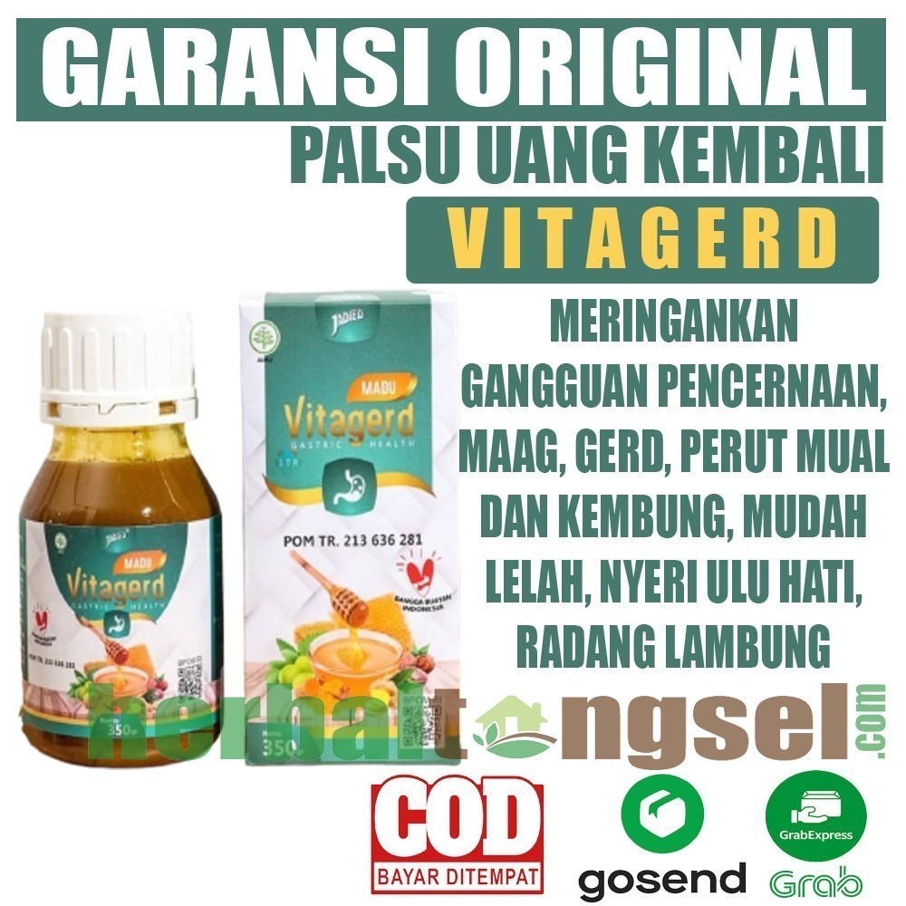 [BISA COD] Madu VITAGERD Herbal Obat GERD dan Asam Lambung Original Asli VITAGERD Madu Asam Lambung 