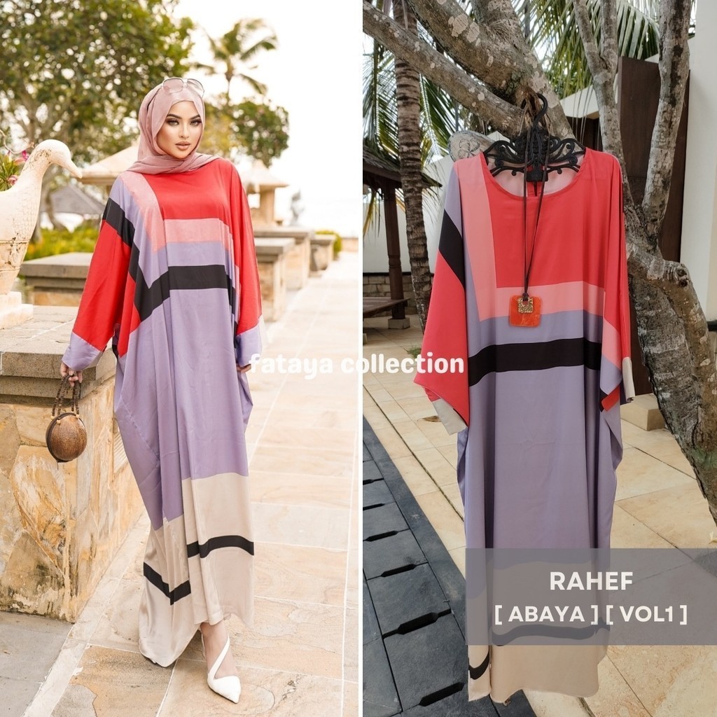 Fataya Collection RAHEF Abaya Loose - Kain Silk Doff