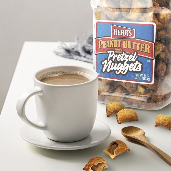 

HERR'S PRETZEL PEANUT BUTTER BARREL