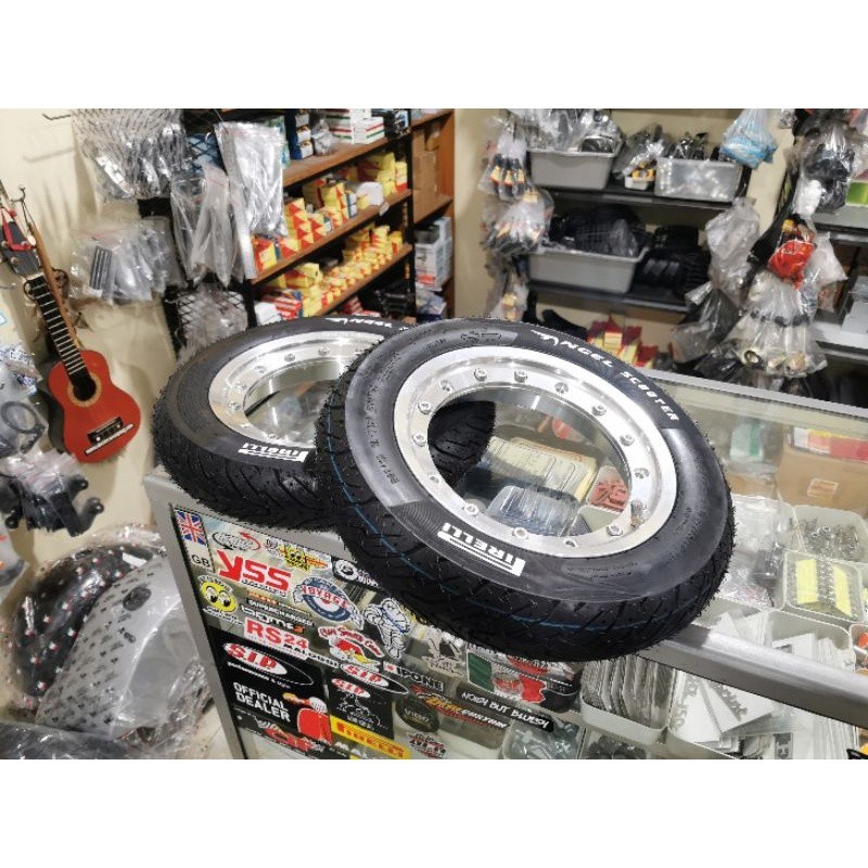 Velg Tubeless Ring 10 Modular GS Polish set Ban Tubeless Pirelli Angel Scooter