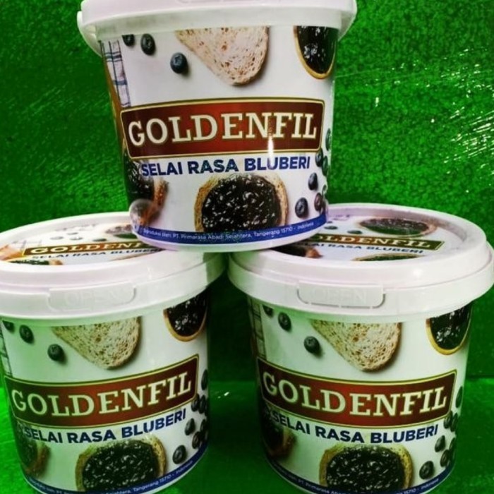 

Goldenfil Stawberry Blueberry Fruit Jam 1kg / Selai Stoberi Bluberi Rasa Buah