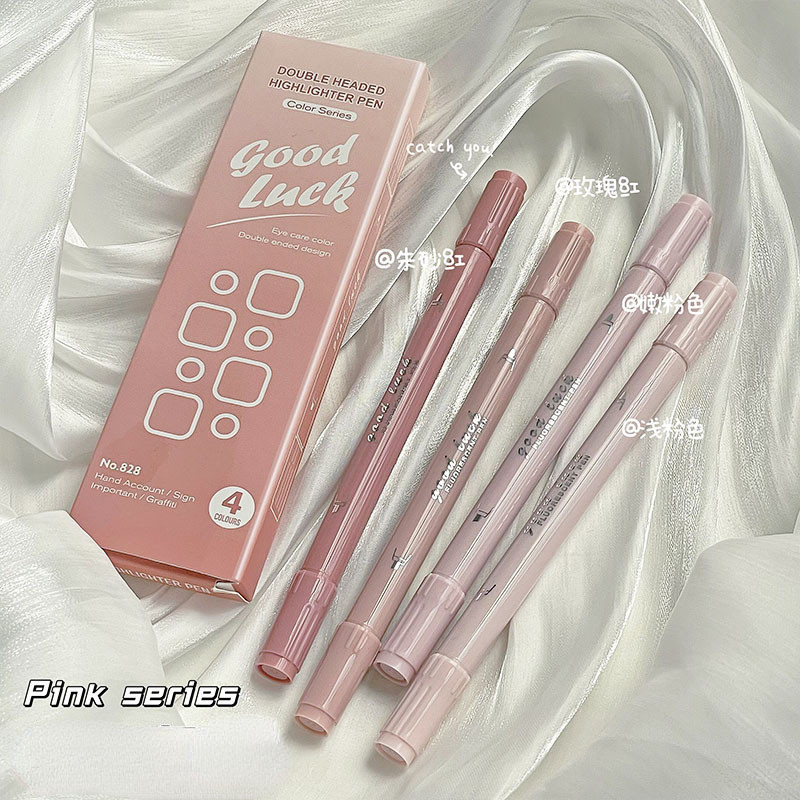 

Set Pena Penanda Warna untuk Siswa Set 4 Buah Pena Highlighter Kepala Ganda Gradien Baru