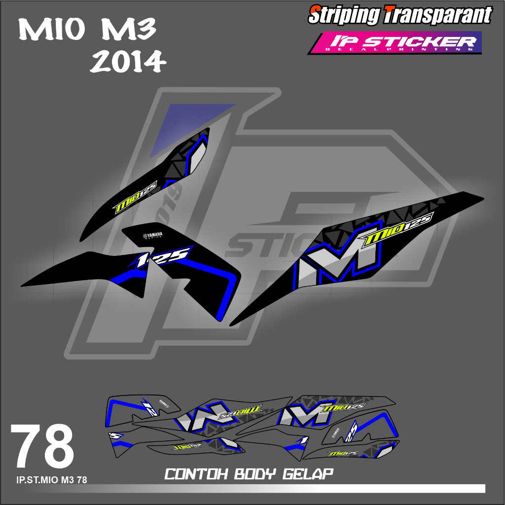 

MIO M3 / 125(COD) STIKER STRIPING MOTOR YAMAHA MIO M3 / 125 STIKER LIST STIKER MOTOR DESAIN RACING HOLOGRAM DAN TRANSPARAN BISA COD IP.KODE 78 motorcicle
