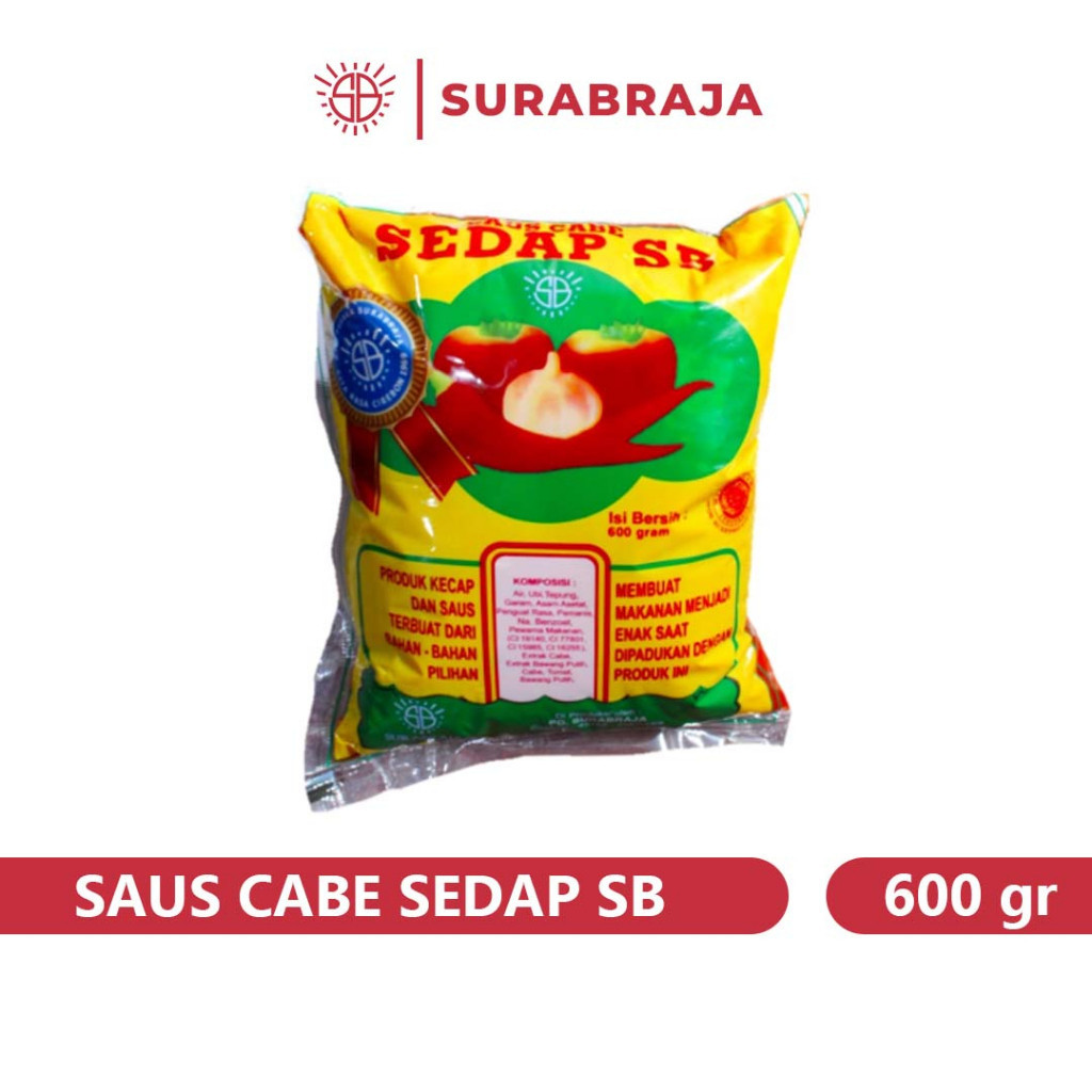 

SEDAP SB | Saus Cabe | Saos Sambal | Sambel Sedap | Saos Sedap SB Kemasan Bantal Refill isi 600gr