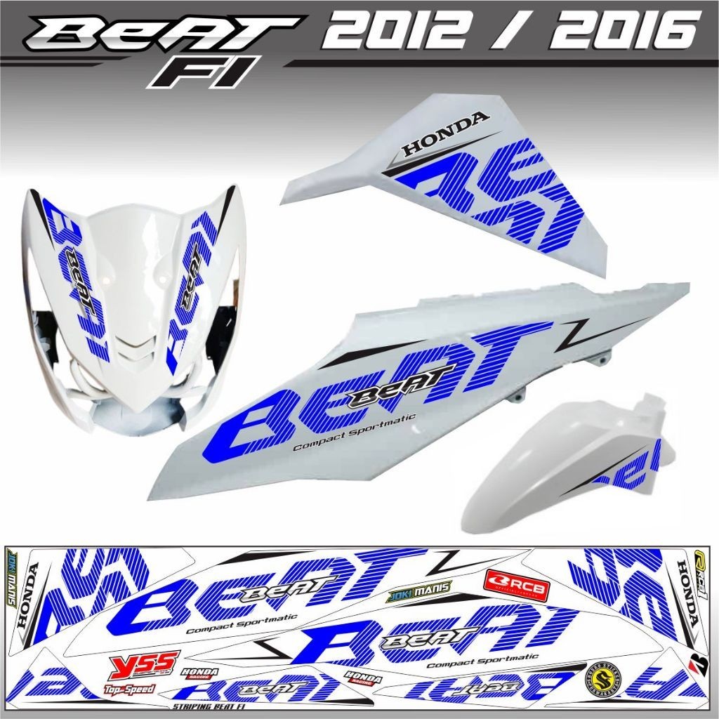 STRIPING VARIASI STRIPING MOTOR BEAT FI / VARIASI STICKER HONDA BEAT FI SIMPLE
