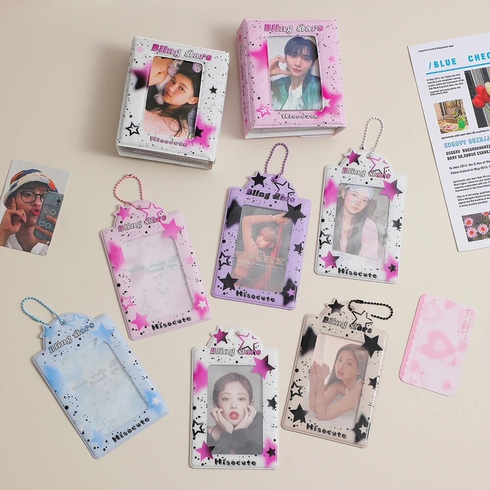 

Kawaii PVC Star series Kpop Photo Card Holder Idol Photo Protective Display Sleeves Kawaii Stationery