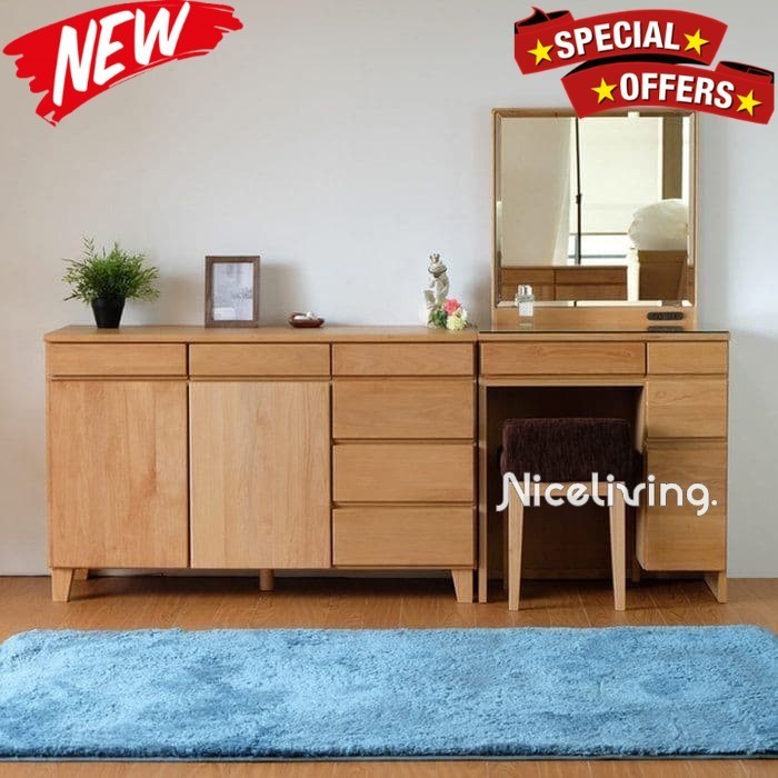 Bufet minimalis dengan meja rias kayu jati bufet panjang terbaru Indonesian Furniture