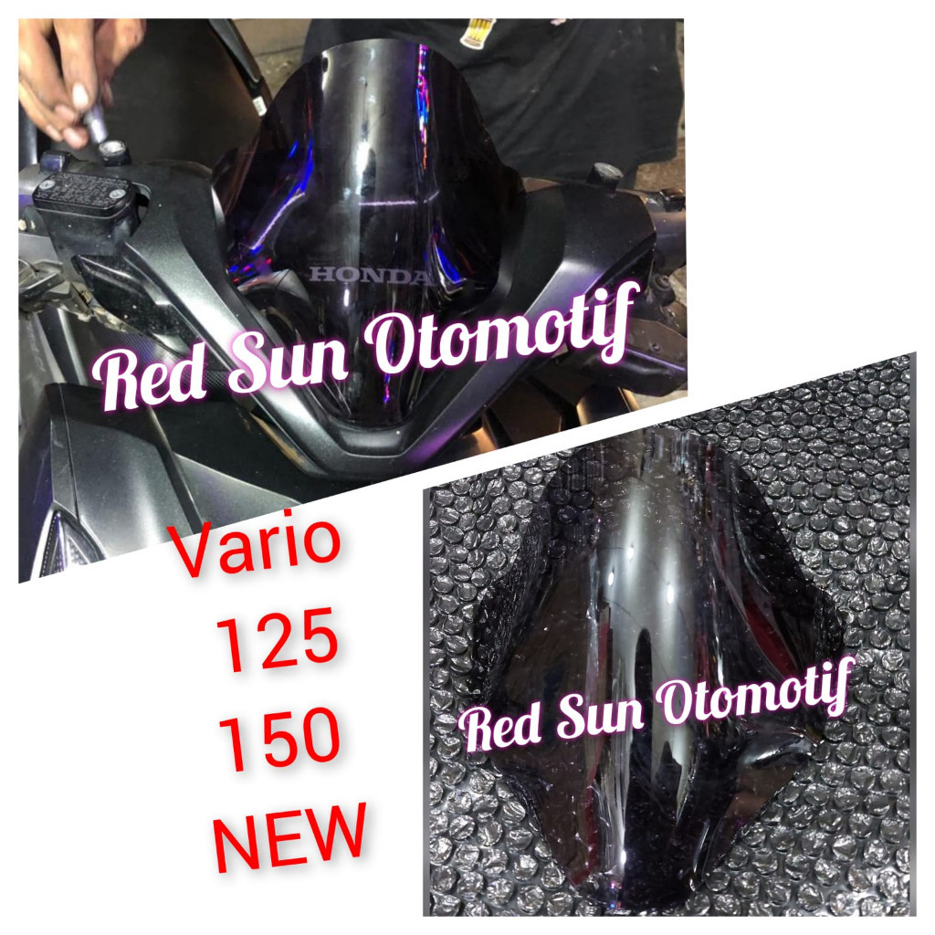 Visor depan vario 125 150 New Hitam smoke