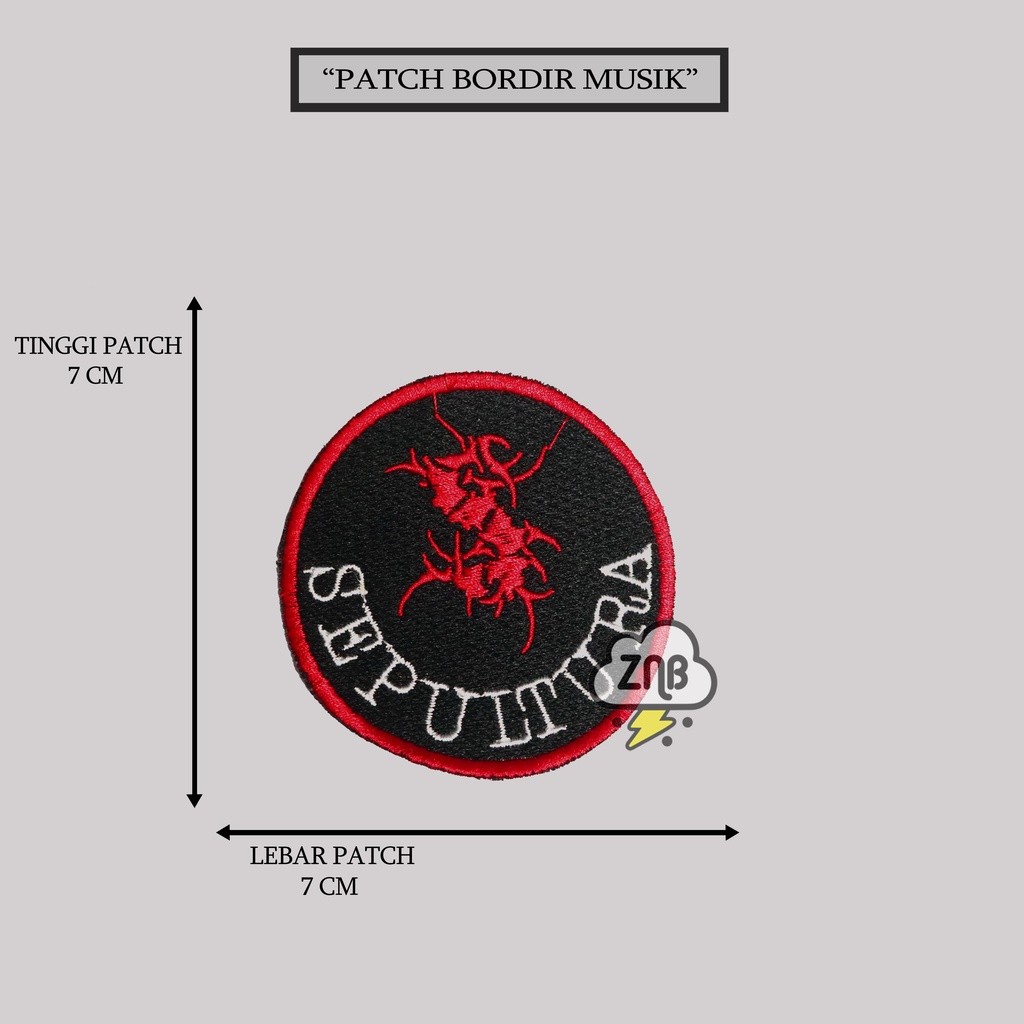 Bordir Patch bordir sklipnot metalica sepultura emblem bordir musik patch best quality