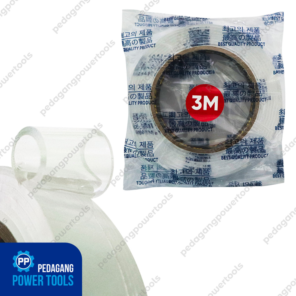 

BLITZ Double Tape Nano 3 meter Dobel Tip Bening Transparan Selotip Perekat Lakban Lem Solasi