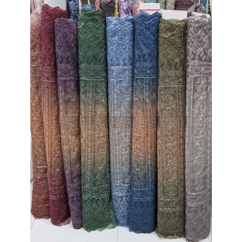 TILE OMBRE | KAIN TILE GRADASI DUA WARNA | OMBRE GRADASI TULLE