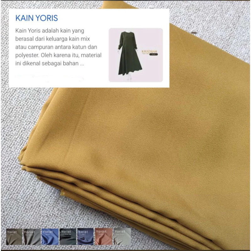 Kain Yoris Caltri | Kain bahan Gamis set Jilbab | Kain Terlaris | Kain Yoris Premium | Kain Woll