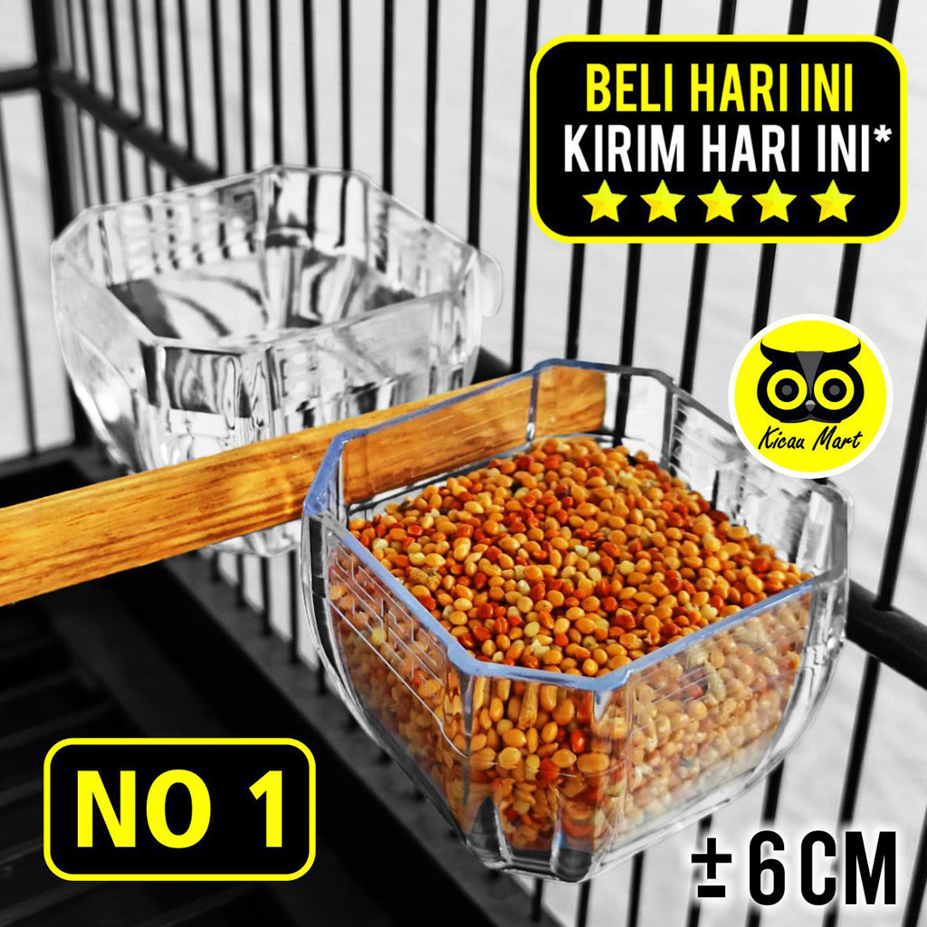 KICAU MART Cepuk Wadah Pakan Burung Cepuk Segi 8 Delapan No 1 Emboss Batik Cepuk Tempat Makan Minum 