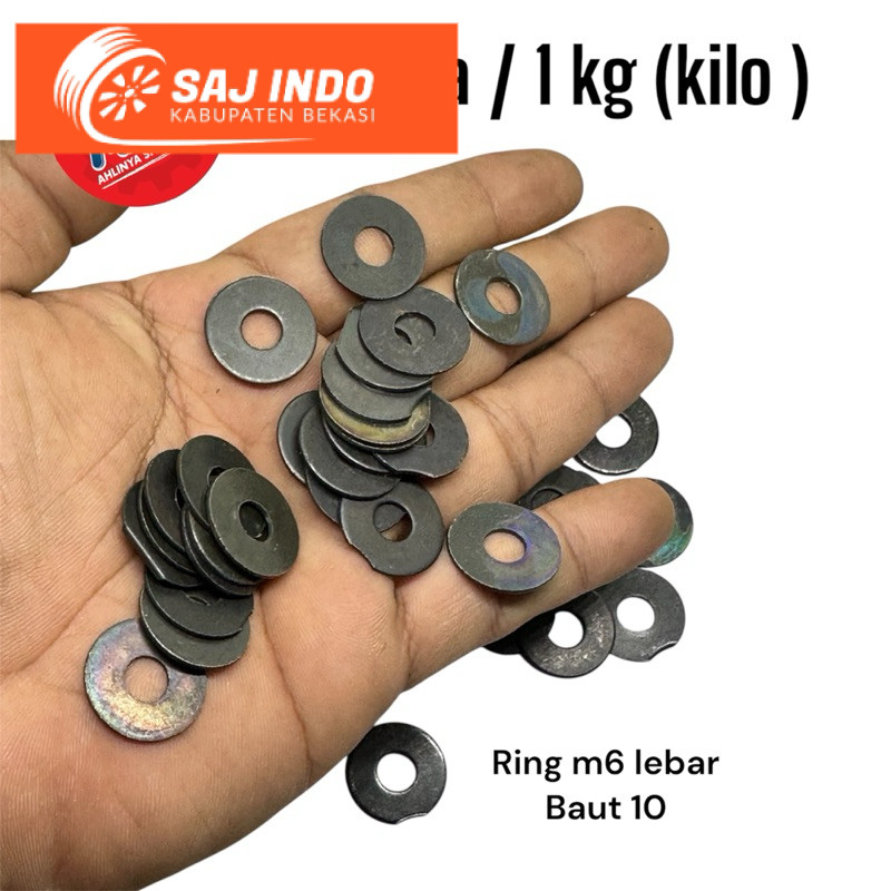 GROSIR WASH RING KILOAN M6 BAUT 10 harga /kg motot mobil dll hitung / kilo