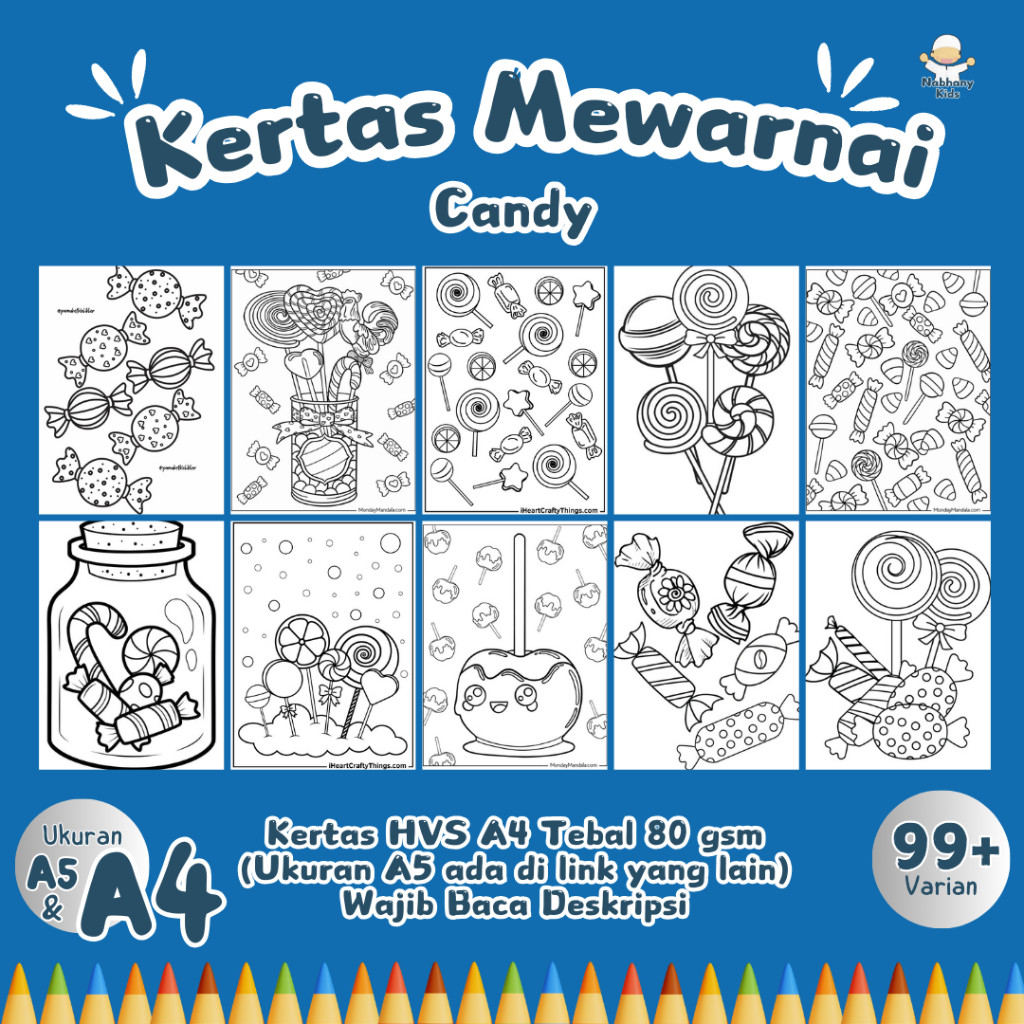 

10 Lembar Kertas Mewarnai A4 Anak TK PAUD TERMURAH 99+ banyak variasi tebal kertas 80gsm