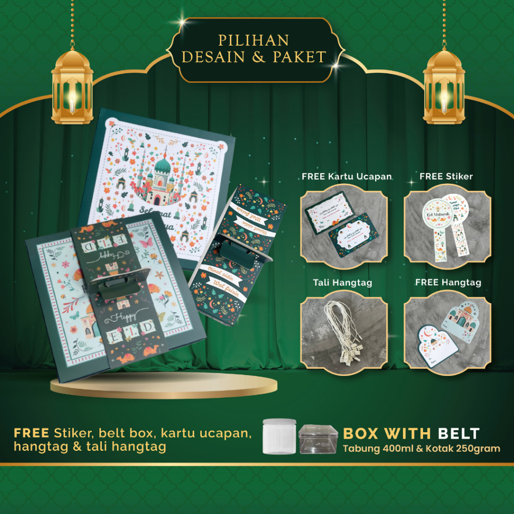 

Hampers Ramadhan Idul Fitri Kekinian Unik Murah Keren / Gable box kotak hampers lebaran idul fitri model belt box toples tabung/kotak/hardtop 911 ukuran (20x20x8cm) muat toples TABUNG (400ml : 4 toples) atau toples KOTAK HARDTOP 119 (250gr : 4 toples) bis