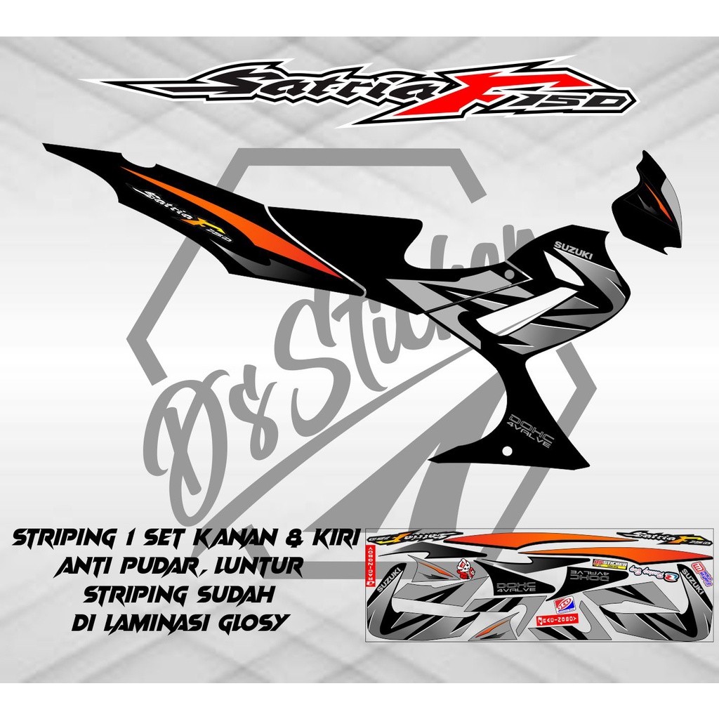 STRIPING STICKER VARIASI SATRIA FU 150 BARONG/CBU
