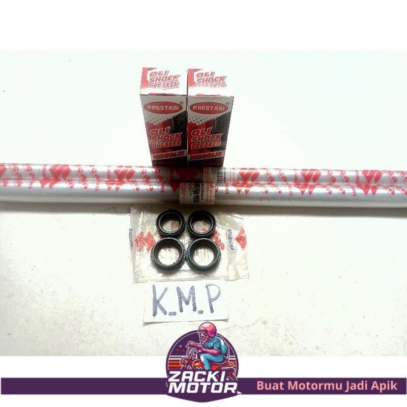 PAKET AS SHOCK OLI SHOCK SIL SOK SIL ABU AS SOK DEPAN SUZUKI SATRIA FU 150 NEW OLD LAMA BARU FU 150