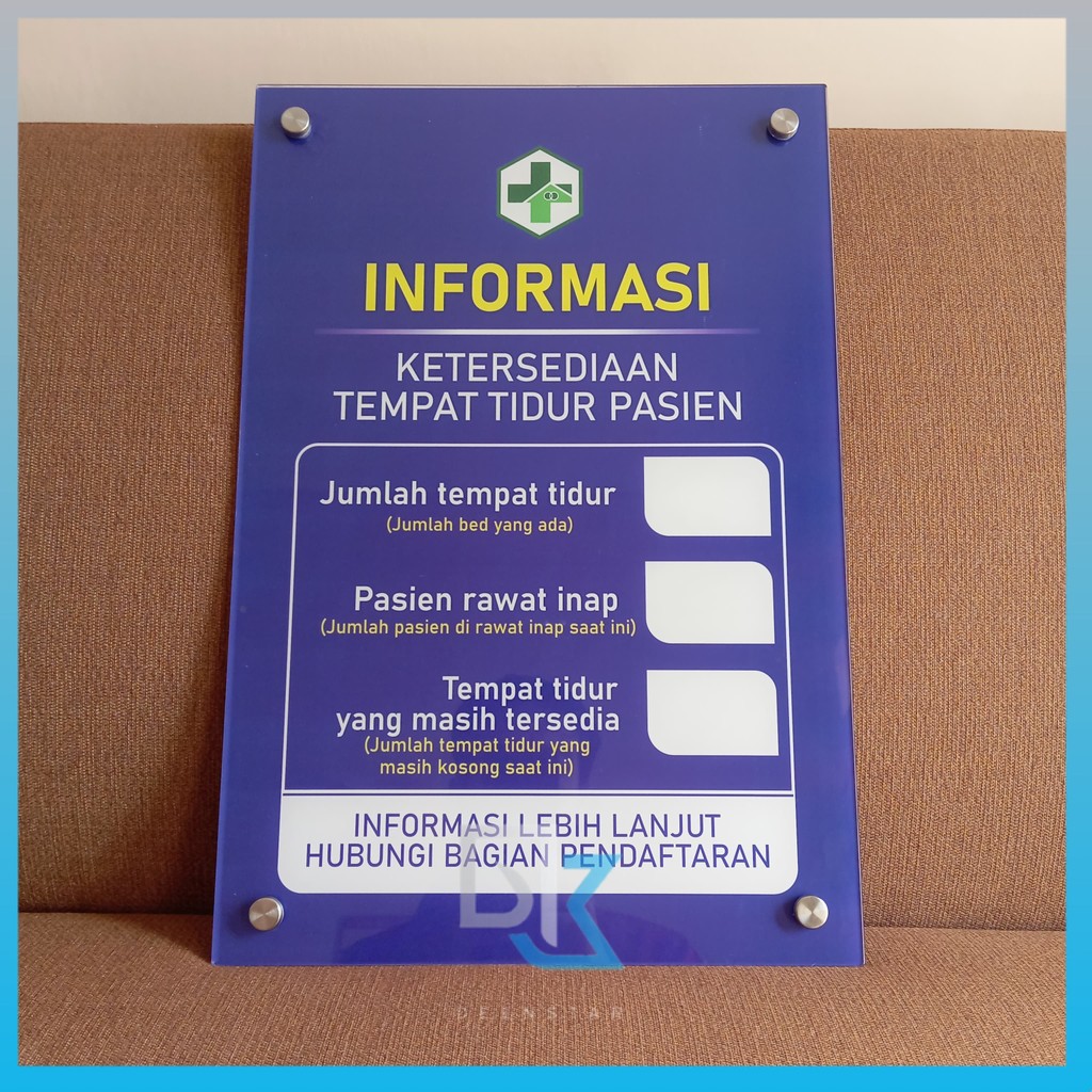 Akrilik Informasi tempat tidur pasien, Akrilik ketersediaan tempat tidur pasien