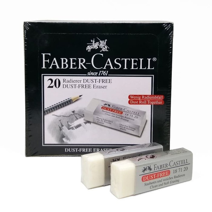 

Penghapus Faber-Castell Besar Putih Dust Free 187120 JUAL PER 1 BOX / JUAL PER 1 DUS [ 1 DUS ISINYA = 20 PCS]