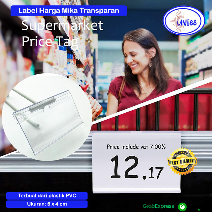 

Mika Label Harga Rak Toko / Price Tag Holder Display Harga Barang / Jepitan Penjepit Name Tag Cantolan Gantungan Rak Nama Dokumen Display Shelf Mika Plastik Transparan Supermarket