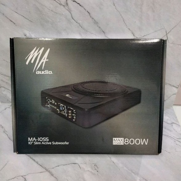 Subwoofer aktif 10inch mobil MA Audio subwoofer slim kolong