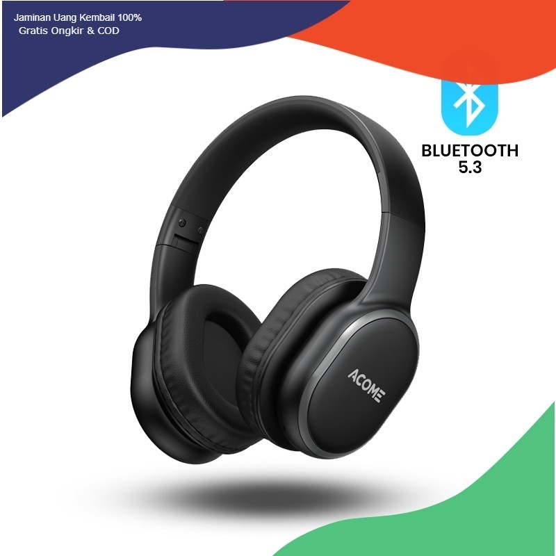 tocao.id x ACOME Tune H2 Headphone Bluetooth 5.3 / Headset Earphone Wireless Dual EQ Mode Foldable O