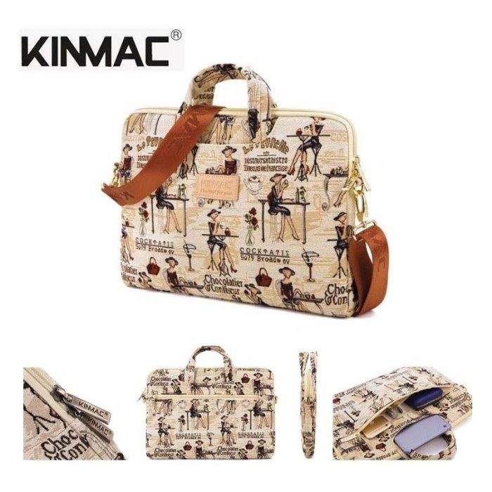 Tas Laptop Macbook KINMAC Longstrap Shockproof Size 13 14 inch