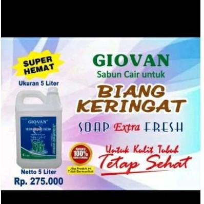SABUN GIOVAN / GIOVAN SOAP FRESH 5 LITER SABUN GIOVAN ANTISEPTIK BAYI & DEWASA