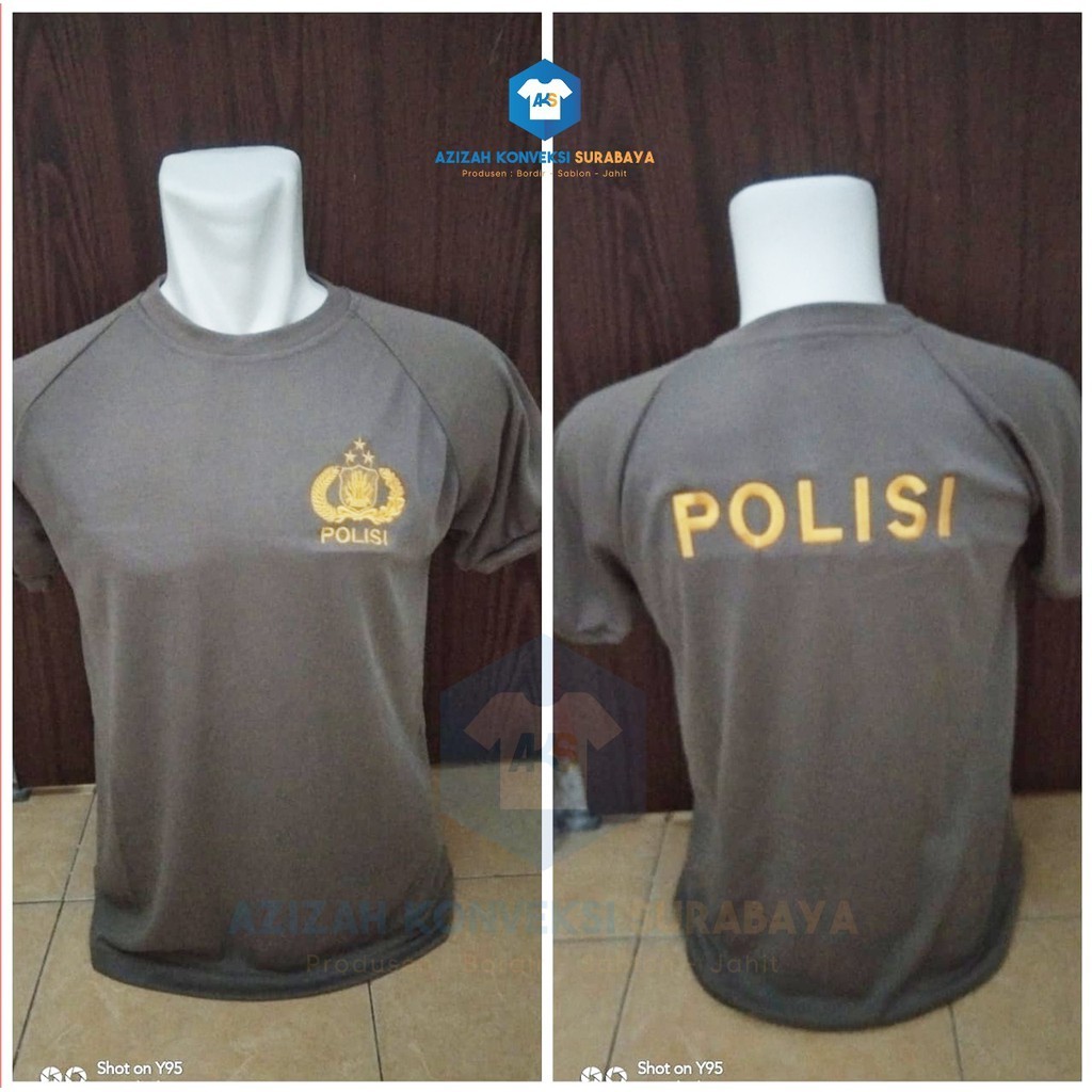 Kaos Polisi Coklat Bordir Tribata
