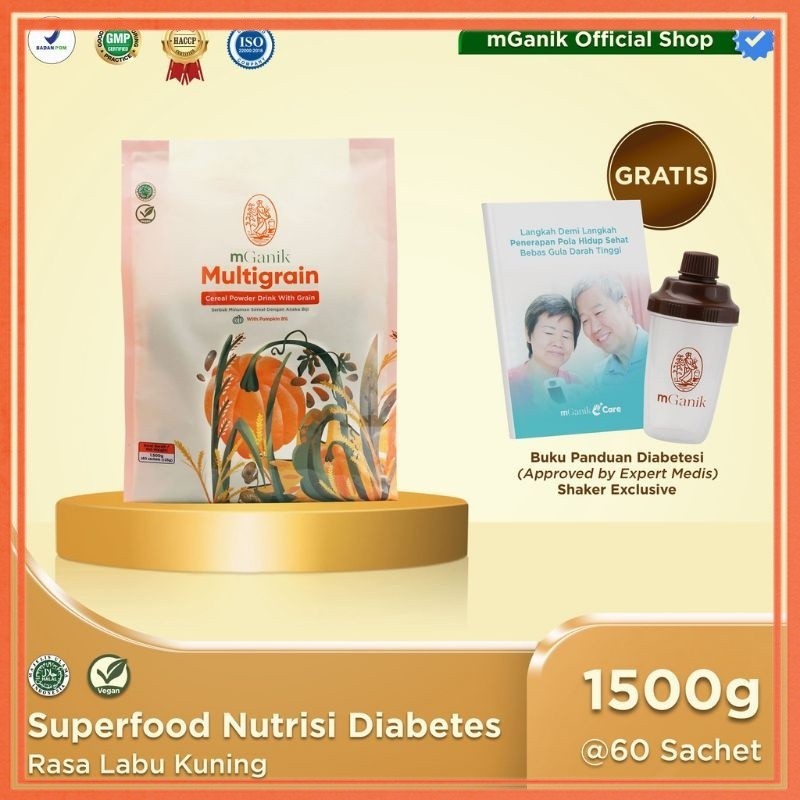 MGANIK MULTIGRAIN 1500gr (ISI 60 SACHET) 100% ORIGINAL BPOM & MUI HALAL ORIGINAL MGANIK MULTI GRAIN 