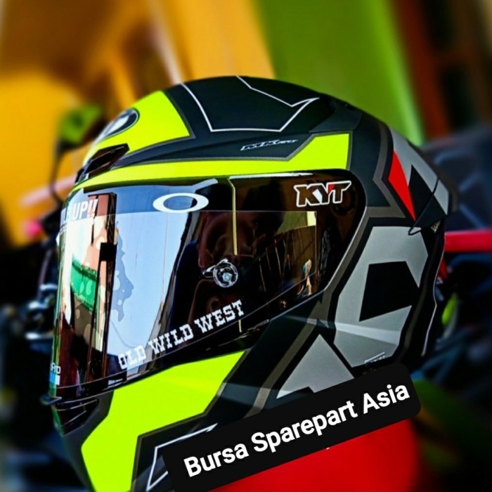 (NEW)- Helm KYT TT Course electron matt yellow doff paket ganteng - M