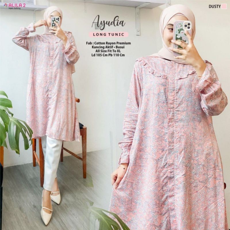 AYUDIA TUNIK KATUN RAYON PREMIUM MOTIF BY ALILA 2