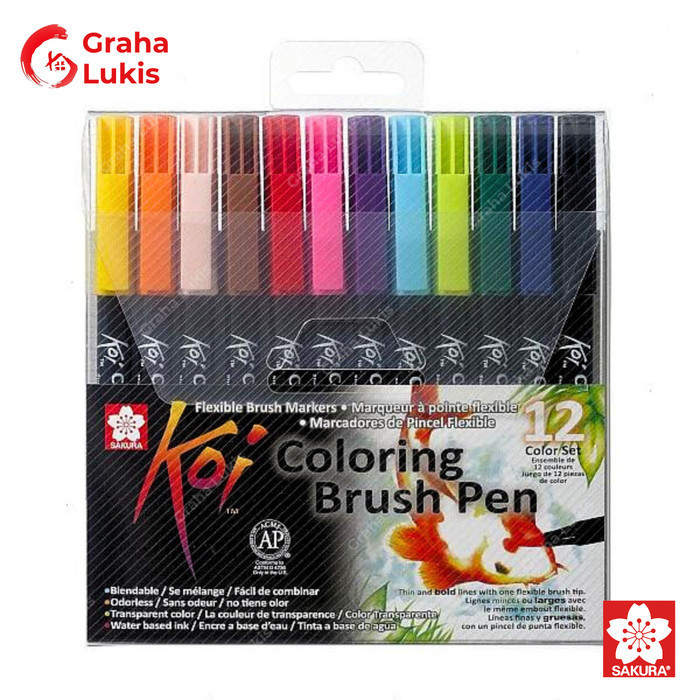 

PROMO!! -Sakura Koi Coloring Brush Pen - 12 Color Set