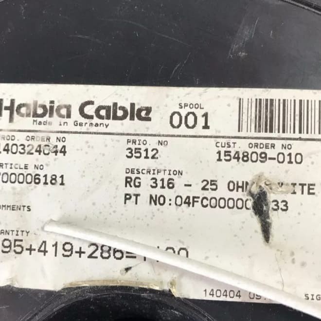 Kabel Teflon 25ohm Habia Cable Made in Germany