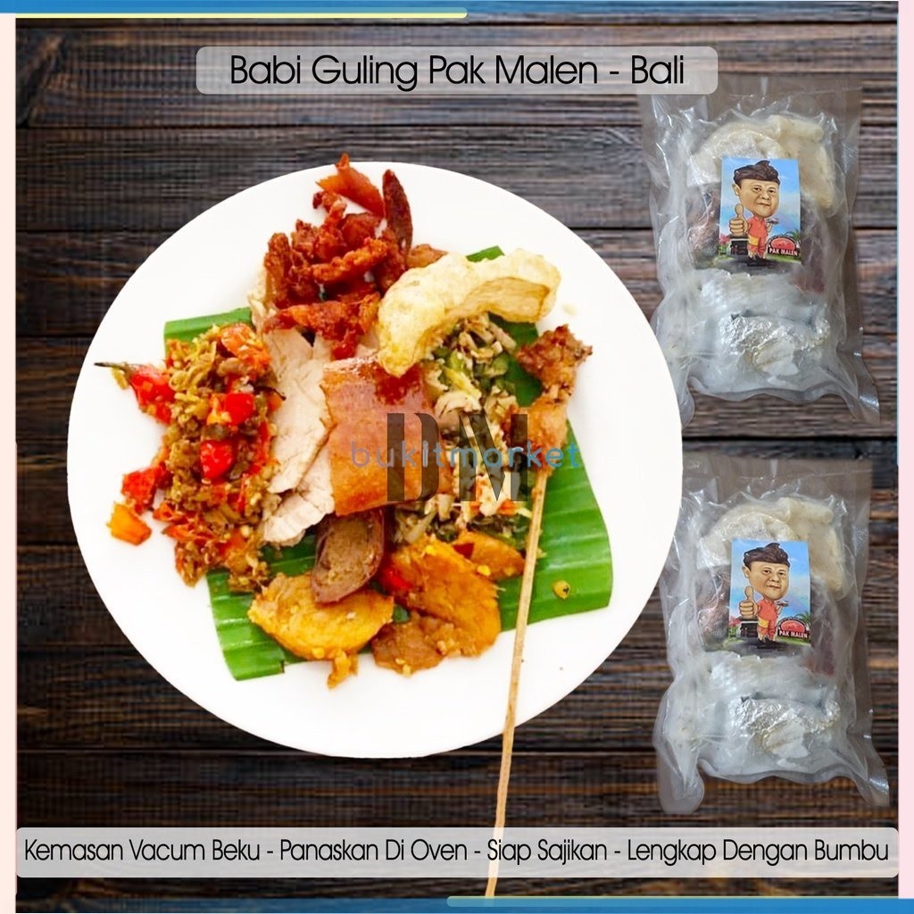 

Babi Guling Pak Malen Frozen Vacuum Packed Bigul Kerupuk Kulit Special Komplit 350gr 100gr