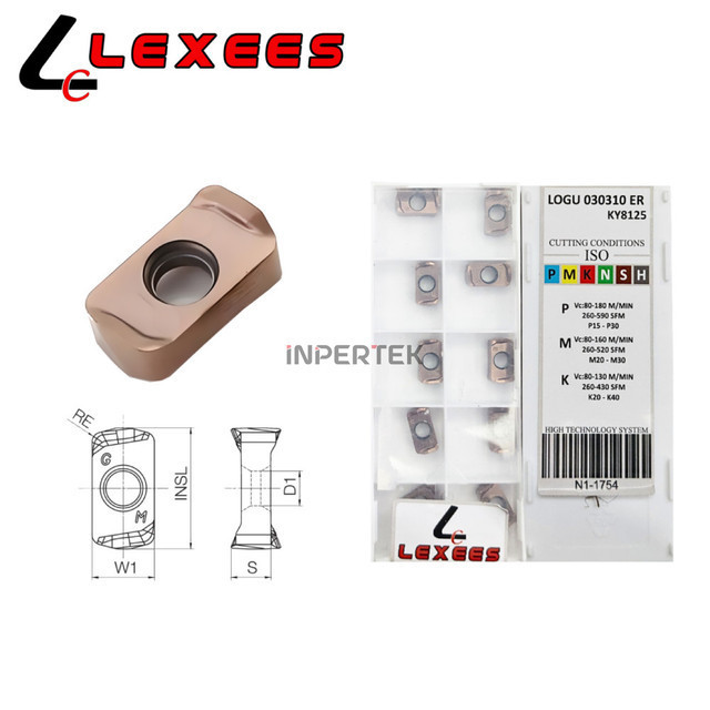 Insert LOGU 030310 ER LEXEES Pahat Milling LOGU 03 03 10 Mata LOGU030310-ER