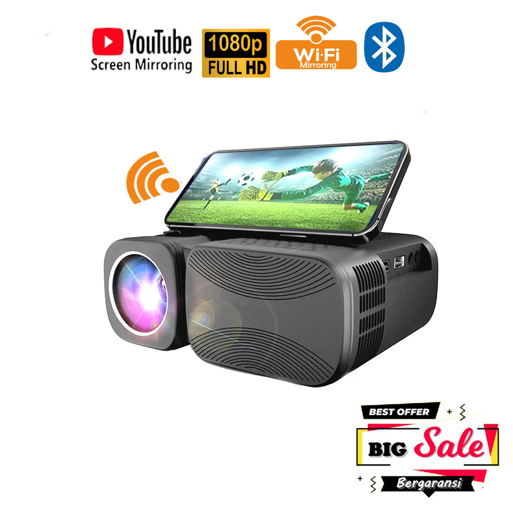Proyektor Original Garansi 1 Tahun / Projector mini / Infocus / Proyektor wifi / Proyektor Original 