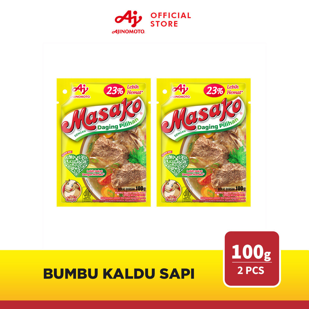 

Masako Bumbu Kaldu Penyedap Rasa Sapi 100g