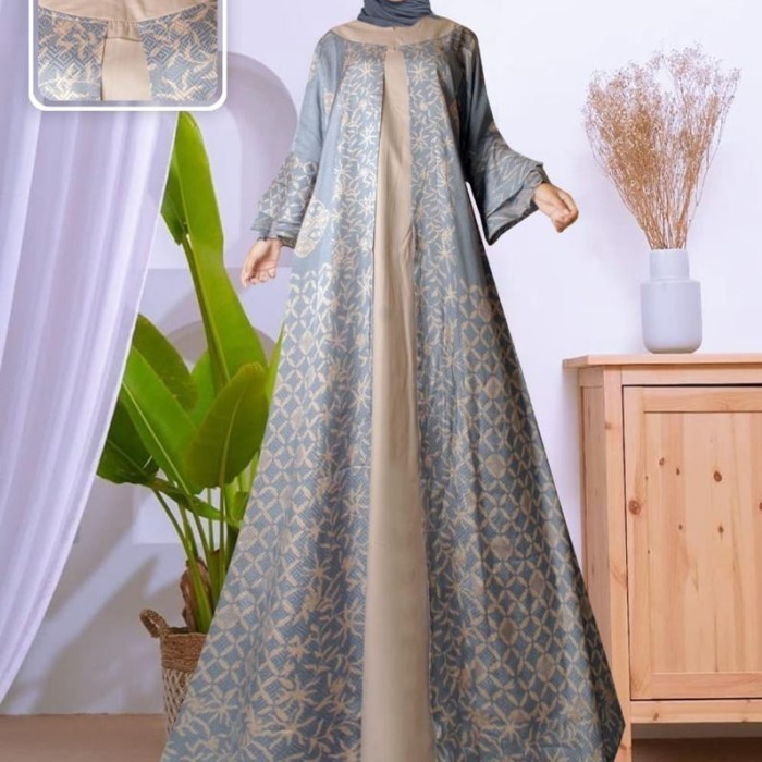 Gamis batik viscose semi sutra  look nan trendy - 10