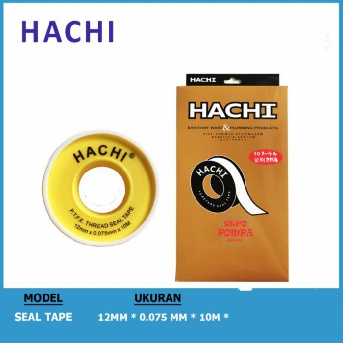 

Seal Tape Hachi Siltip Selotip Isolasi Keran Pipa PVC