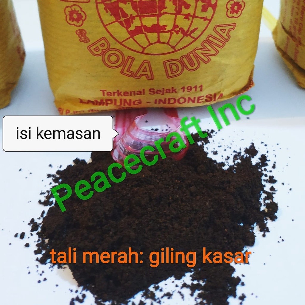 

[GILING KASAR KLASIK/ORI] KOPI SINAR BARU CAP BOLA DUNIA LAMPUNG [250 Gram]